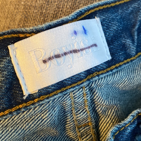 Boyish High Rise Button XXS 24 Straight Ankle Jeans Med Wash - Picture 3 of 14